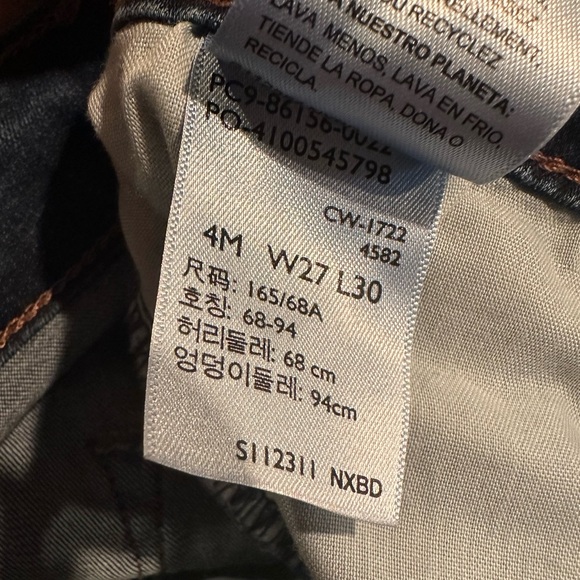 Denizen From Levis High Rise Skinny Jeans Women Sz W 27 L 30 - Picture 8 of 9